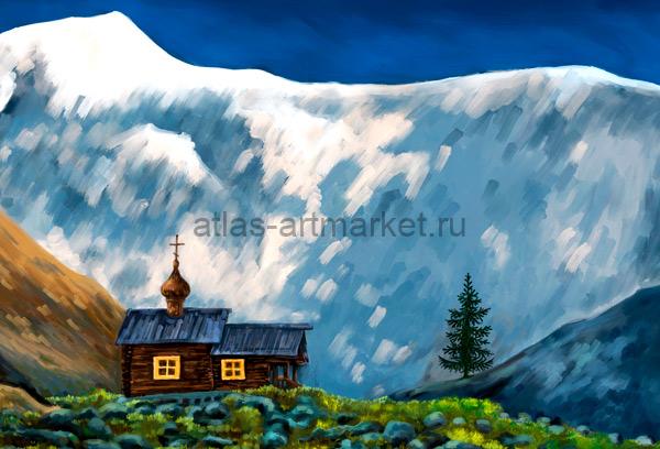 Аккемская стена, Алтай. Авторские почтовые открытки с горными видами. Серия "Прекрасные горы"